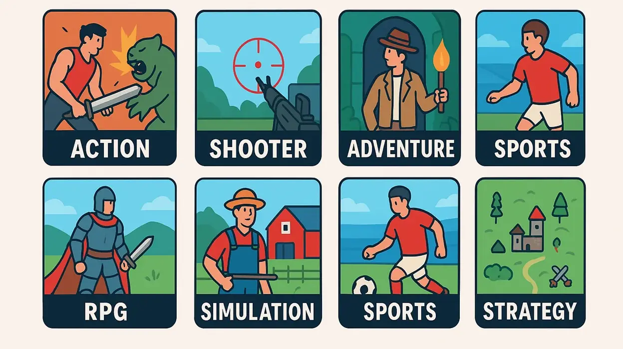 Types of video game genres