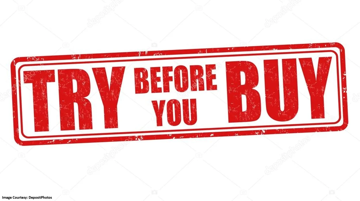 Try before you buy